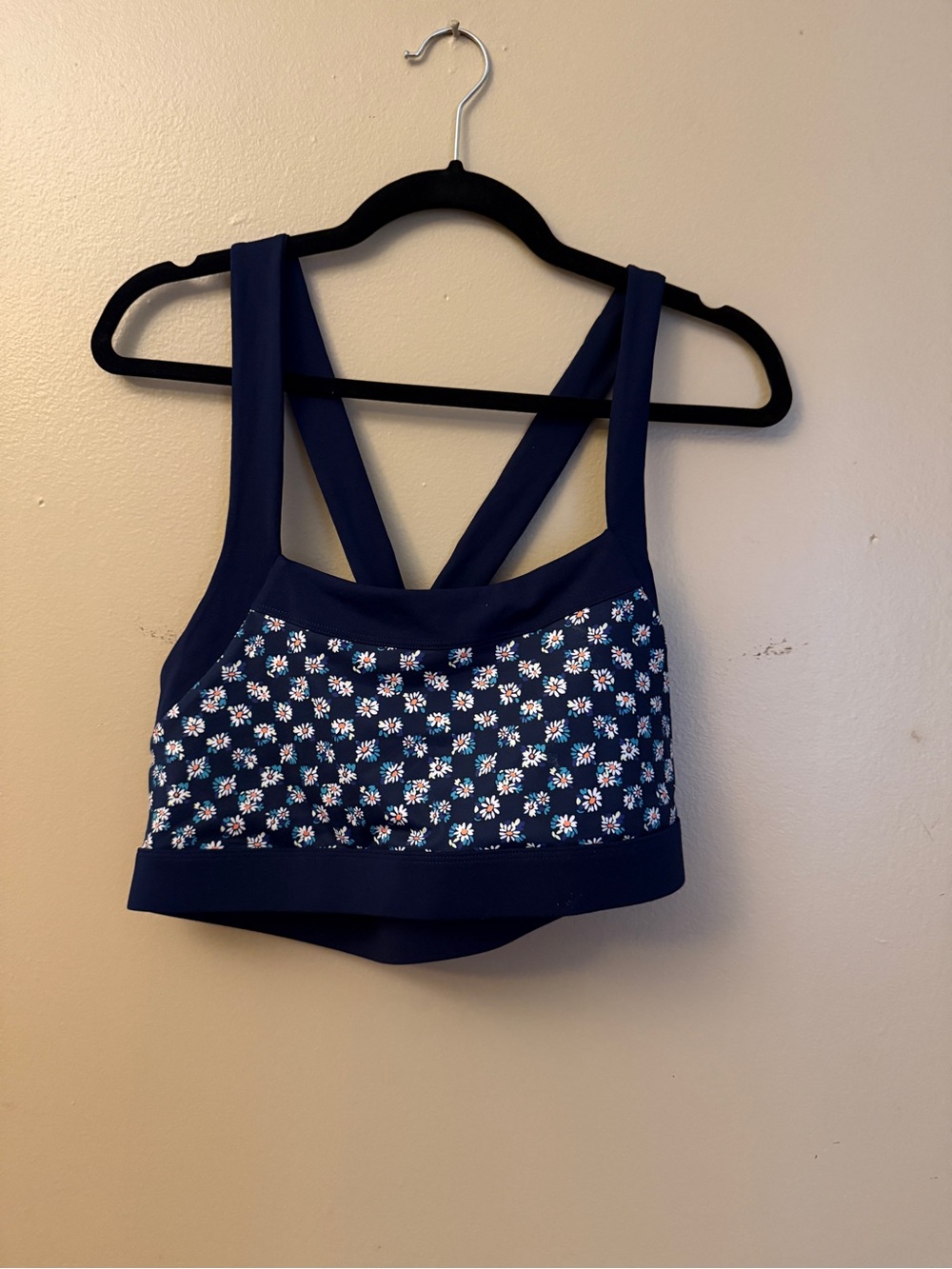 Fabletics Navy Floral Sports Bralette
